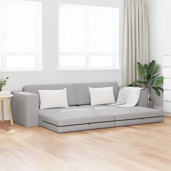 vidaXL Sofa lova Debesų pilka 245 x 78 x 77 cm audinys