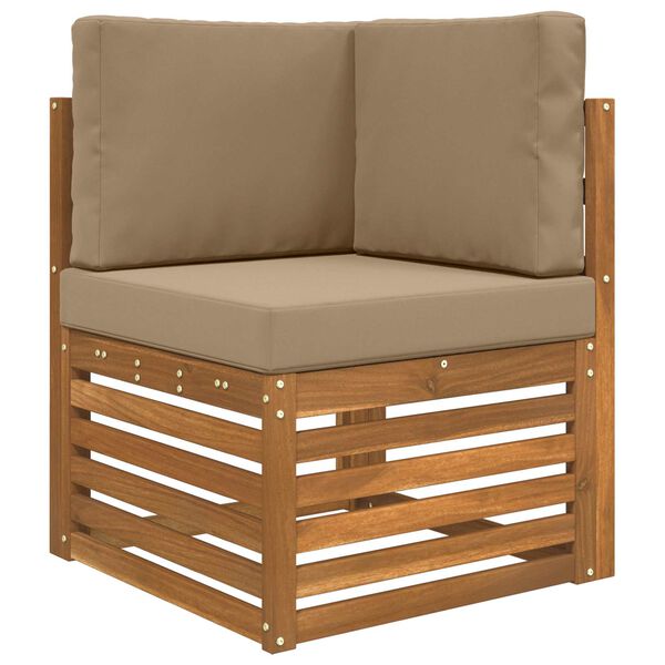 vidaXL Lauko sofa pagalvėlė 3 pcs Taupe Poliesteris