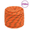 vidaXL Valties virvė, oranžinės spalvos, 16mm, 250m, polipropilenas