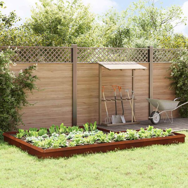 vidaXL Sraigių tvoros 16 pcs Rūdijanti