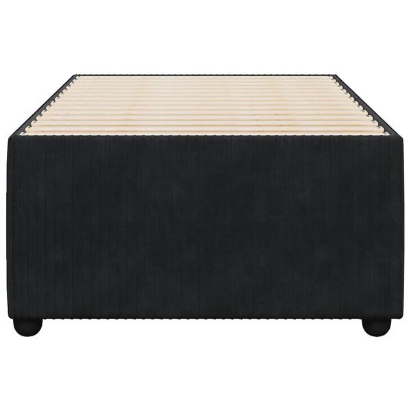 vidaXL Lovos rėmas, juodos spalvos, 90x190 cm, aksomas