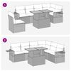 vidaXL Sofos komplektas su pagalvėlėmis, 7 dalių, pilkas, poliratanas