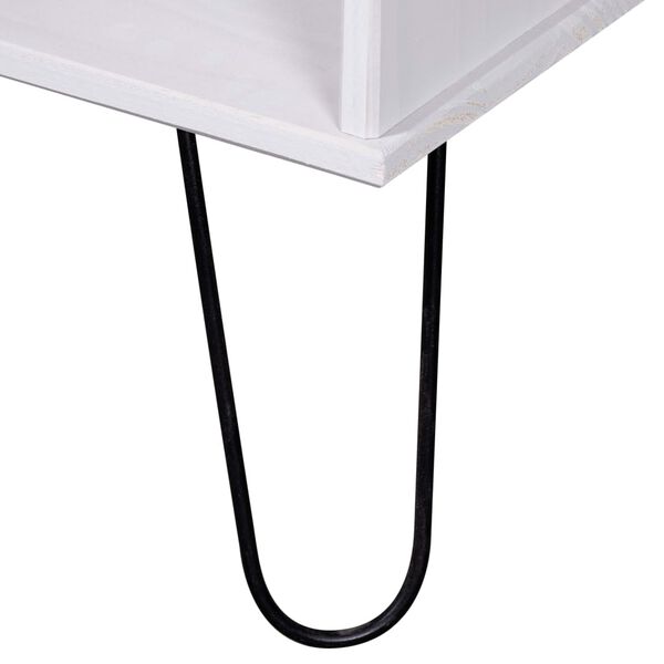 vidaXL Kavos staliukas New York, baltas/medienos, pušies masyvas