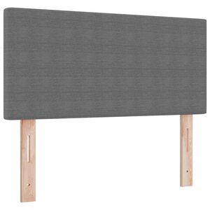 vidaXL LED galvūgalis &Scaron;viesiai pilka 80 cm Kordūrinis audinys