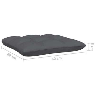 vidaXL Sodo komplektas su antracito pagalvėmis, 3 dalių, pušis