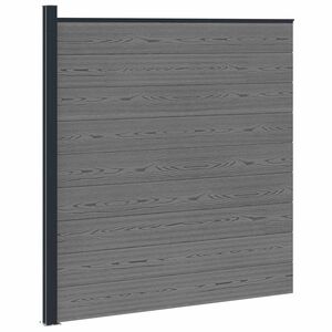 vidaXL Tvoros rinkinys 175 x 186 cm WPC ir aliuminis Pilka