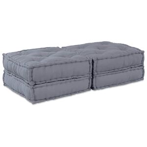 vidaXL Modulinė sofa 2 vnt. Audinys Pilka 140 x 70 x 36 cm
