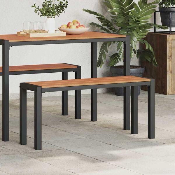 vidaXL Sodo suolas Ruda 100 x 28 x 45cm Plienas