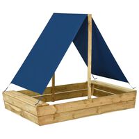 vidaXL Smėlio dėžė su stogu, 160x100x133cm, impregnuota pušies mediena