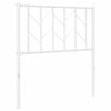 vidaXL Metalinis keičiamas galvūgalis, baltos spalvos, 75 cm
