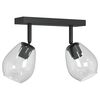 vidaXL Lubų prožektorius Juoda 33 x 13 x 26 cm Stiklas ir metalas