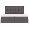 vidaXL Lova su daiktų laikymo vieta ir čiužiniu Pilka 180 x 200 cm