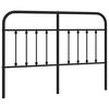 vidaXL Metalinis pakaitinis galvūgalis, juodos spalvos, 150cm