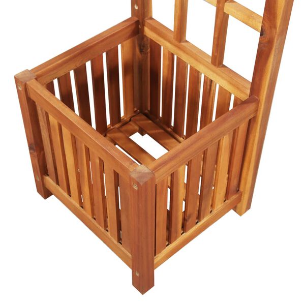 vidaXL Sodo arka su vazonais, 180x40x218 cm, akacijos masyvas