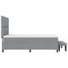 vidaXL Kiemas lova su čiužiniu &Scaron;viesiai pilka 160 x 200 cm audinys