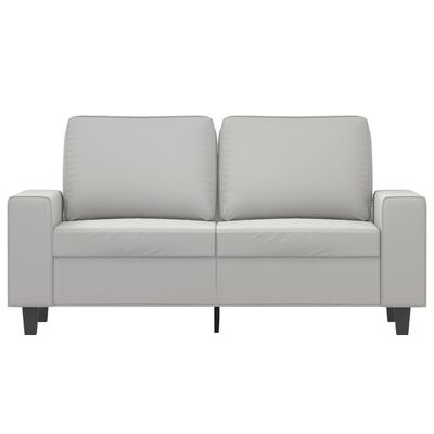 vidaXL Dvivietė sofa, šviesiai pilka, 120cm, mikropluošto audinys