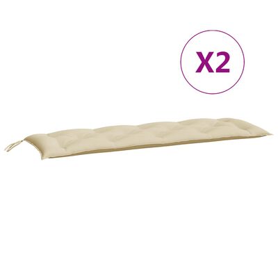 vidaXL suoliuko pagalvėlės, 2vnt., smėlio spalvos, oxford audinys
