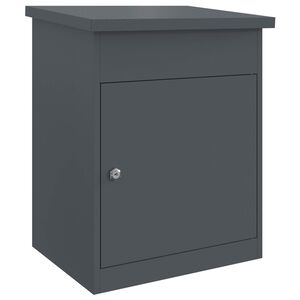 vidaXL Siuntų dėžutė su saugykla Antracitas 47,5 x 38 x 59 cm Plienas