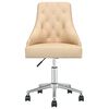 vidaXL Pasukama valgomojo kėdė, kreminės spalvos, audinys (336971)