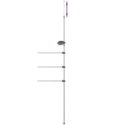 vidaXL Rankšluosčių kabykla, 47x280cm, aliuminis