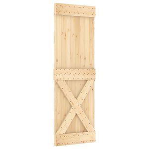 vidaXL Slankios durys NARVIK Natūrali ir juoda 70 x 210 cm (152,5 cm)