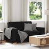 vidaXL Dvivietė sofa, juoda, 120 cm, audinys