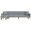 vidaXL L formos sofa-lova, &scaron;viesiai pilka, 275x140x70cm, audinys