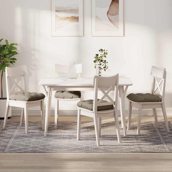 vidaXL Sėdynių pagalvėlės 4 pcs Taupe 45 x 45 cm Mikropluo&scaron;to audinys