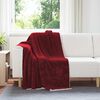vidaXL Apklotas Bordo raudona 130 x 150 cm Flysas