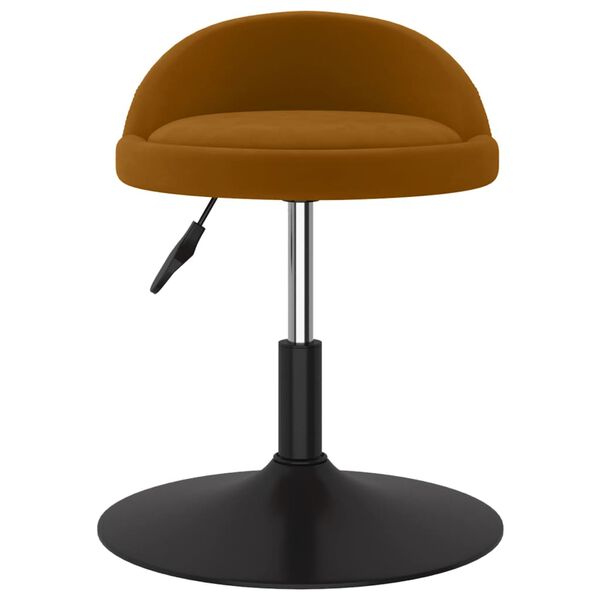 vidaXL Pasukamos valgomojo kėdės, 2vnt., rudos spalvos, aksomas