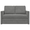 vidaXL Grindų sofa-lova, 2-1, tamsiai pilka, 122x204x55cm, aksomas
