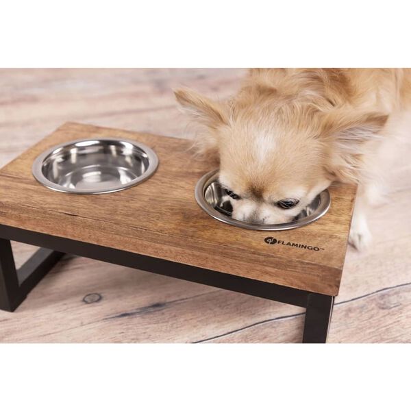 FLAMINGO Dubenėlių augintiniams rinkinys su stovu Tommy, 2x800ml