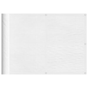 vidaXL Balkono pertvara, balta, 75x700cm, 100% oksfordo poliesteris