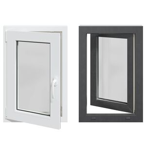 vidaXL Bendras lango vidinis atspalvis baltas RISOR 50 x 75 cm
