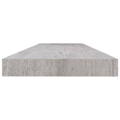 vidaXL Pakabinama sieninė lentyna, betono pilka, 120x23,5x3,8cm, MDF