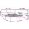 vidaXL Lova su knygų spinta be čiužinio, 140x200cm, pušies masyvas