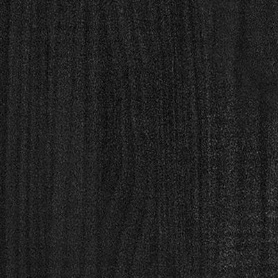 vidaXL Sodo lovelis, juodas, 200x31x31cm, pušies medienos masyvas