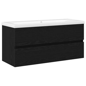 vidaXL Vonios kriauklės spinta Juodas ąžuolas 100 x 39 x 62 cm