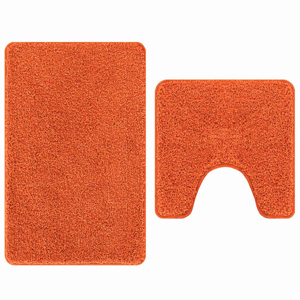 vidaXL Antisklidus vonios kilimėlių rinkinys 2 pcs Oranžinė PP