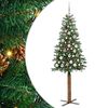 vidaXL Lieknas Kalėdų eglutė Žalia 180 cm PVC ir kietasis pu&scaron;ų medis
