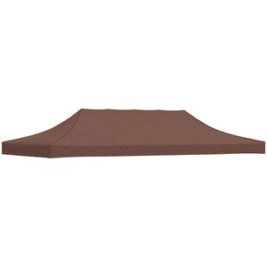 vidaXL Proginės palapinės stogas, rudos spalvos, 6x3m, 270 g/m&sup2;
