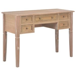 vidaXL Ra&scaron;omasis stalas, rudos spalvos, 109,5x45x77,5cm, mediena