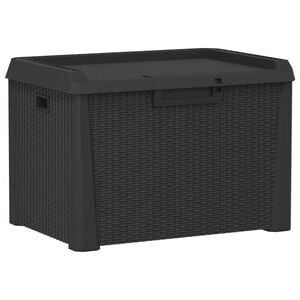 vidaXL Sodo daiktadėžė, antracito spalvos, 125l, PP