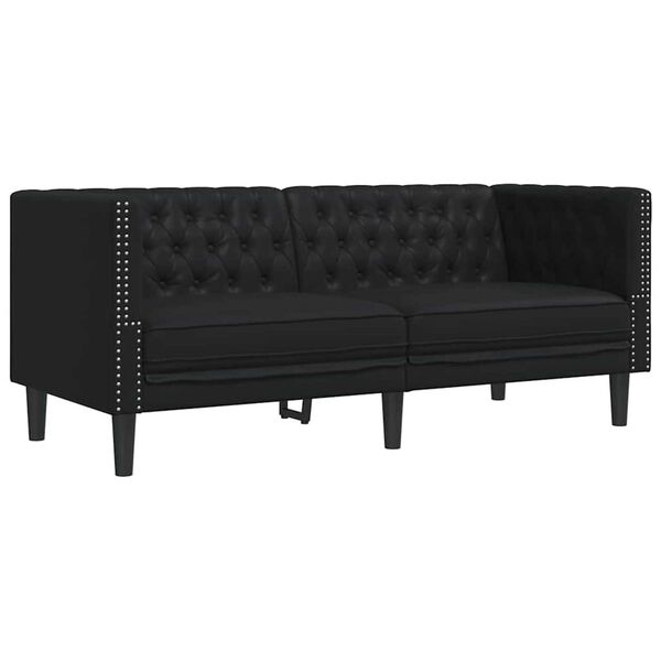 vidaXL Sofa Juoda 174 x 74,5 x 70,5 cm PVC