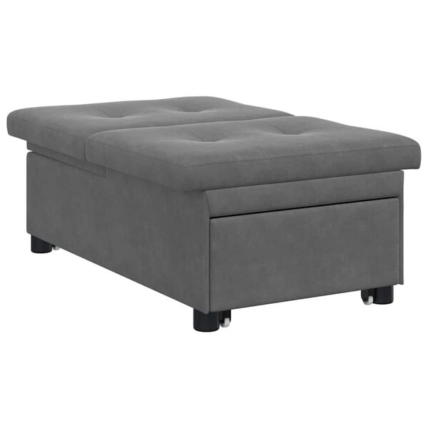 vidaXL I&scaron;traukiama sofa-lova Tamsiai pilka 194 x 67 x 82 cm