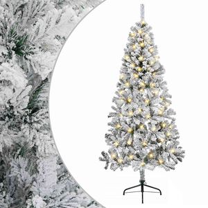 vidaXL Dirbtinė Sulankstoma Kalėdų Eglutė 120 cm 150 LED &Scaron;ilta balta