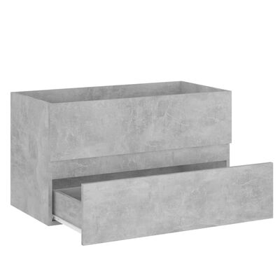 vidaXL Praustuvo spintelė su įmontuotu praustuvu, betono pilka, MDP