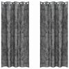 vidaXL Aksominio tipo užuolaidos 2 vnt. Pilka 245 x 140 cm Aksomas