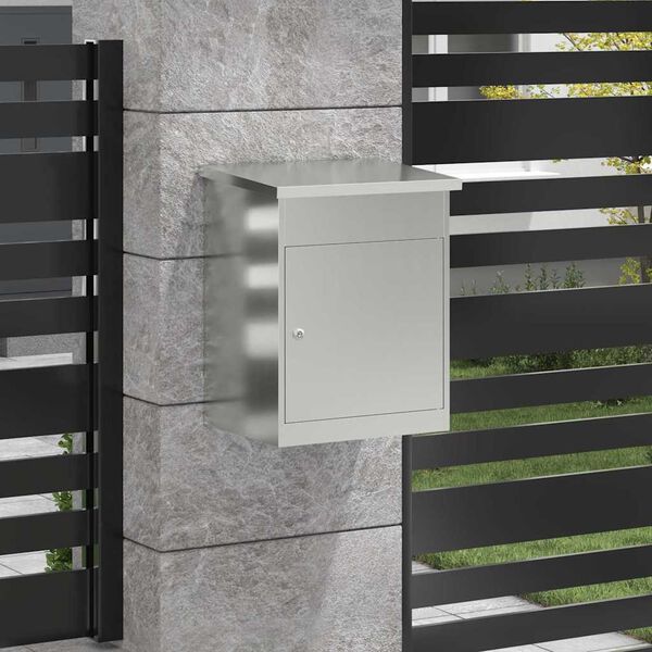 vidaXL Siuntų dėžutė Juoda 47.5 x 38 x 59 cm Cinkuota plienas