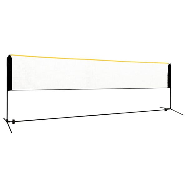 vidaXL Reguliuojamas badmintono tinklas, 500x103x94&ndash;158cm, metalas